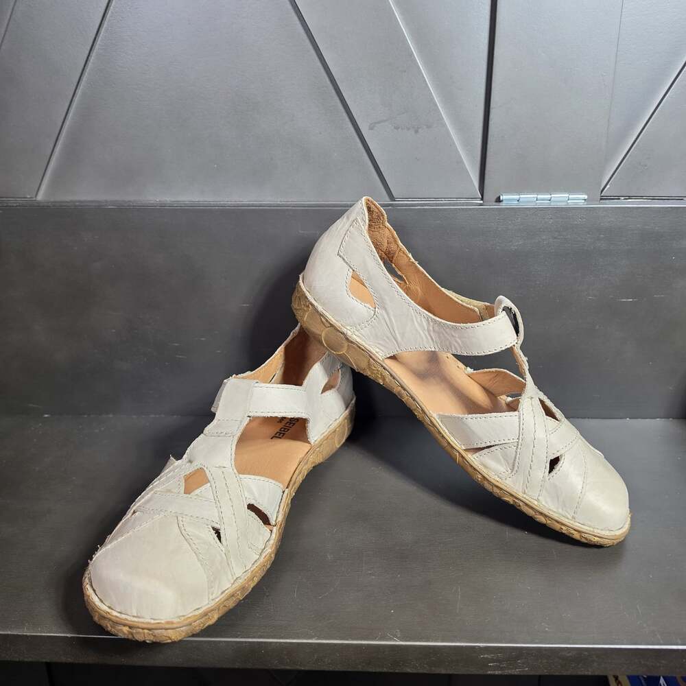 Josef Seibel Rosalie Walking Sandal Womens Shoes Size 9 EU 40 Cream Leather